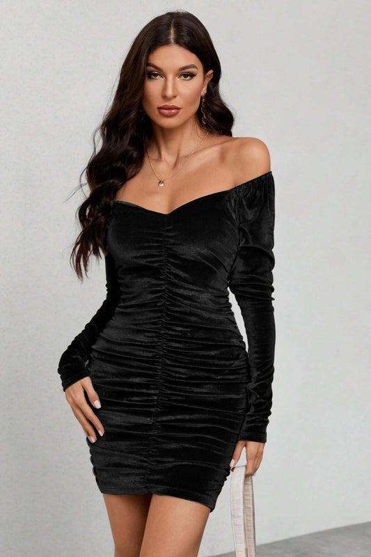 Samt-Bodycon-Partykleid