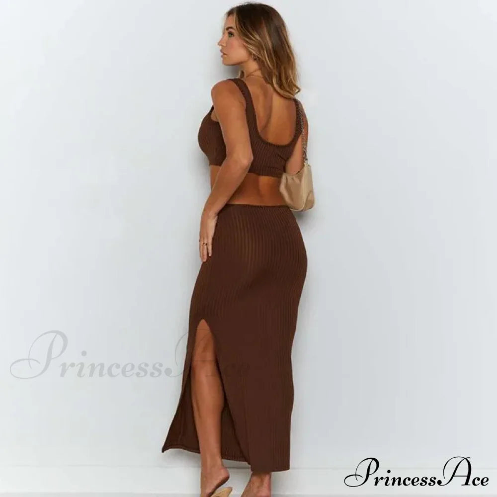 Beach Vacation Long Backless Summer Elegant Woman Clothing Vestidos Cut Out Dress