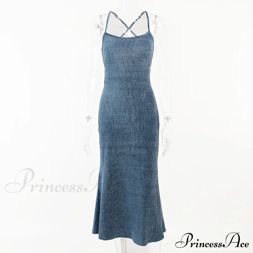 Beachwear Knit Sexy Spaghetti Strap Strapless Backless Lace Up Female Slip Holiday Club Bodycon