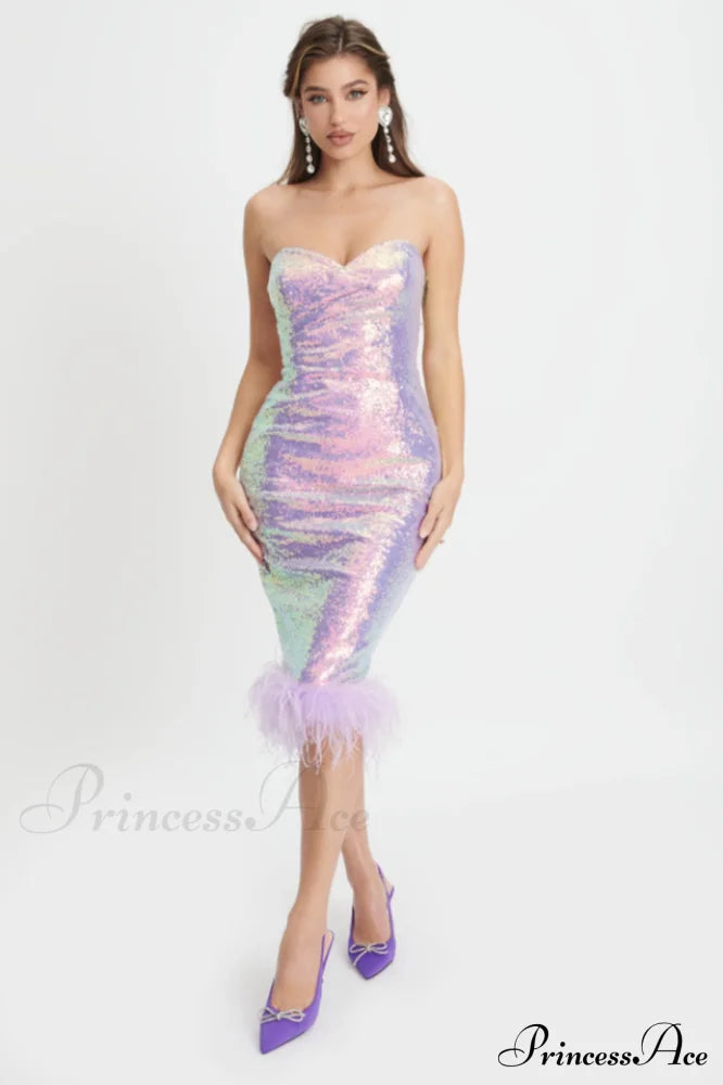 Bella Bandeau Stylish Midi Dress