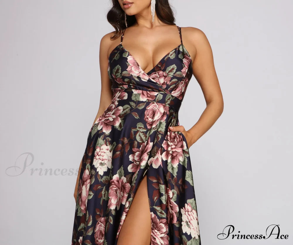 Betty Formal Stylish Floral A-Line Dress S.o. Long Dresses