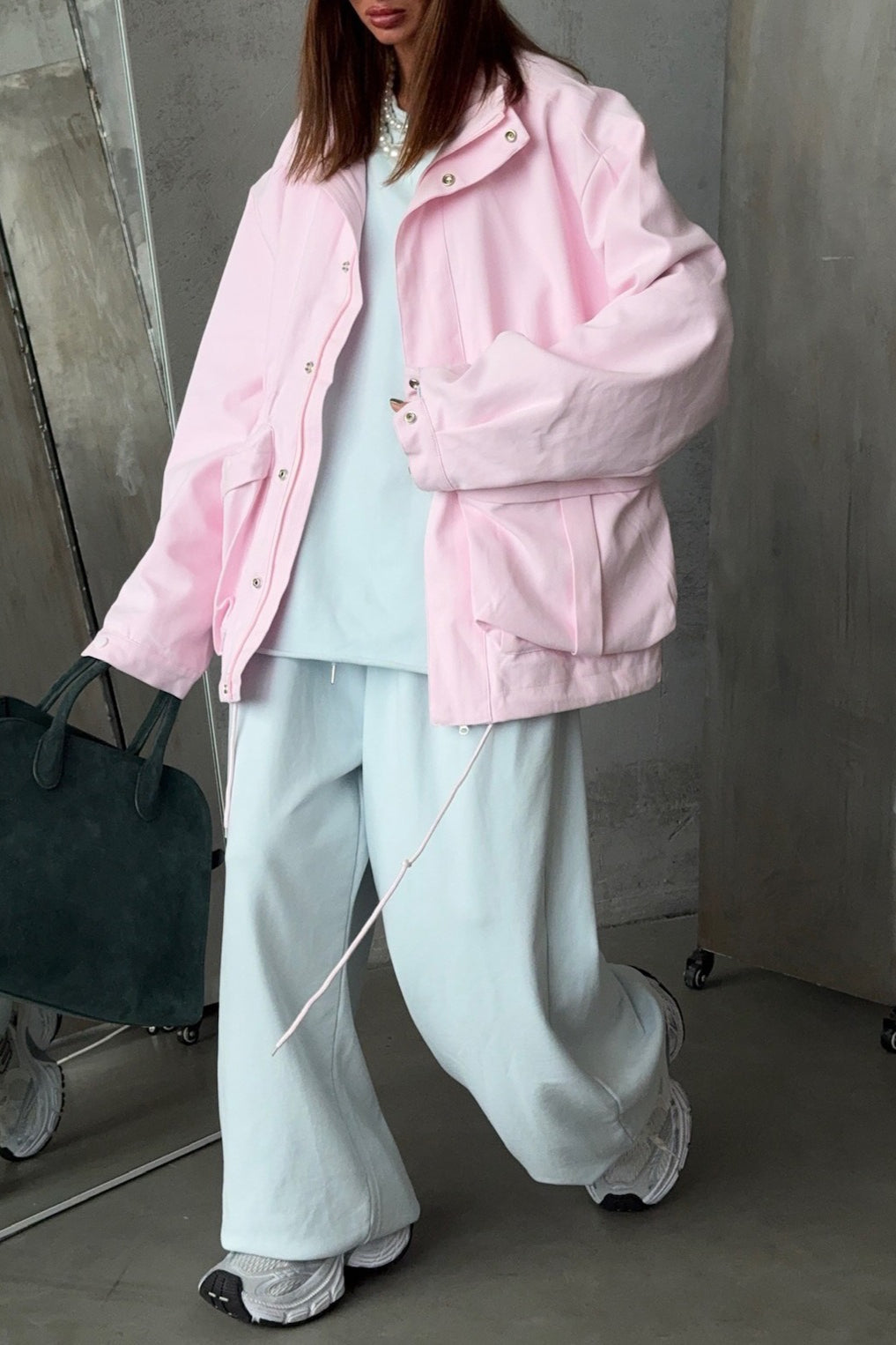 Drawstring Waist Utility Pocket Jacket