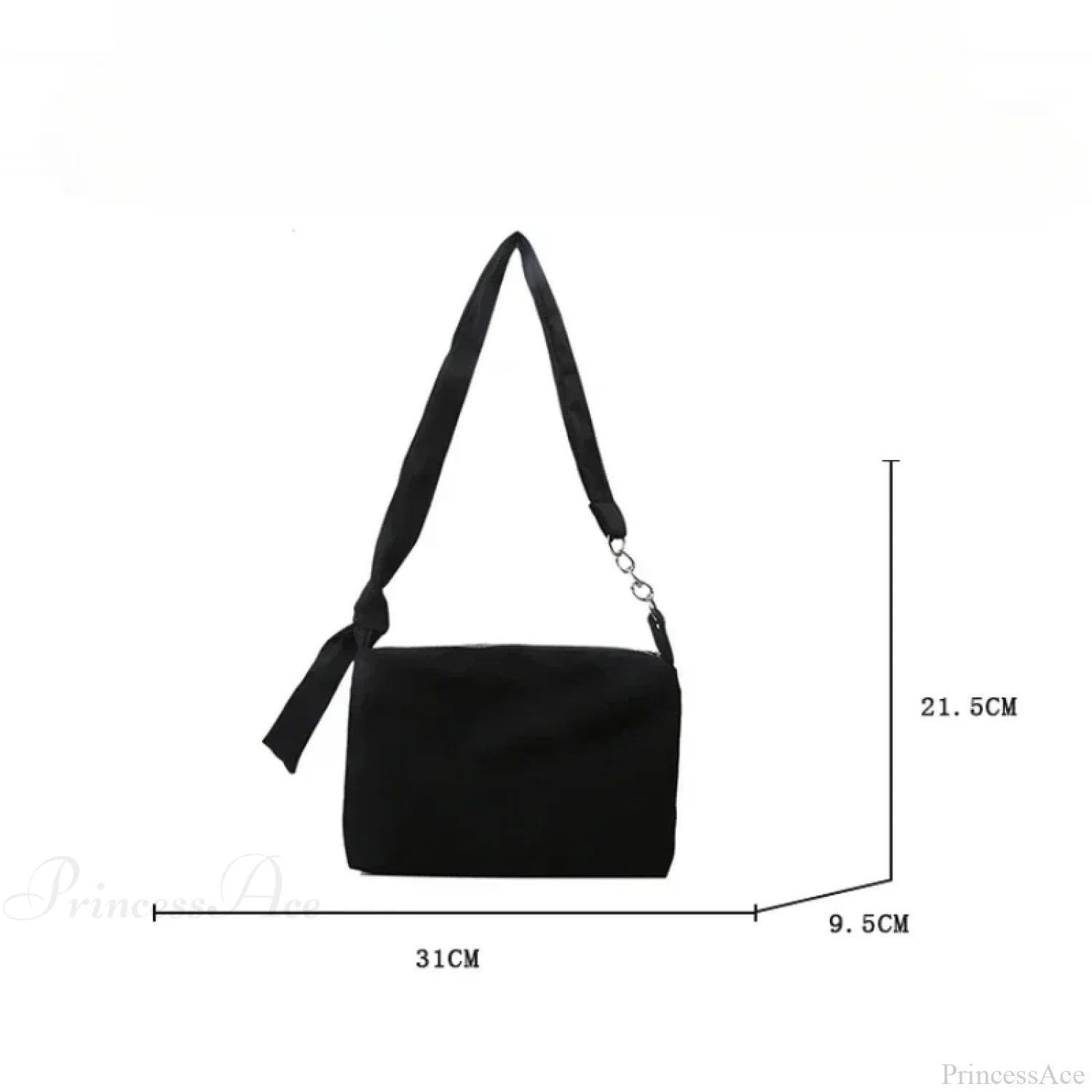 Black Crossbody Shoulder Bag with Chain shoulder-250126