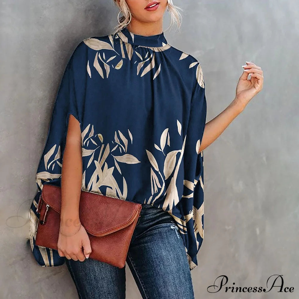 Blouse Loose Top Femme Arm Casual Design Women Warm-Season Fashion Brief Elegant