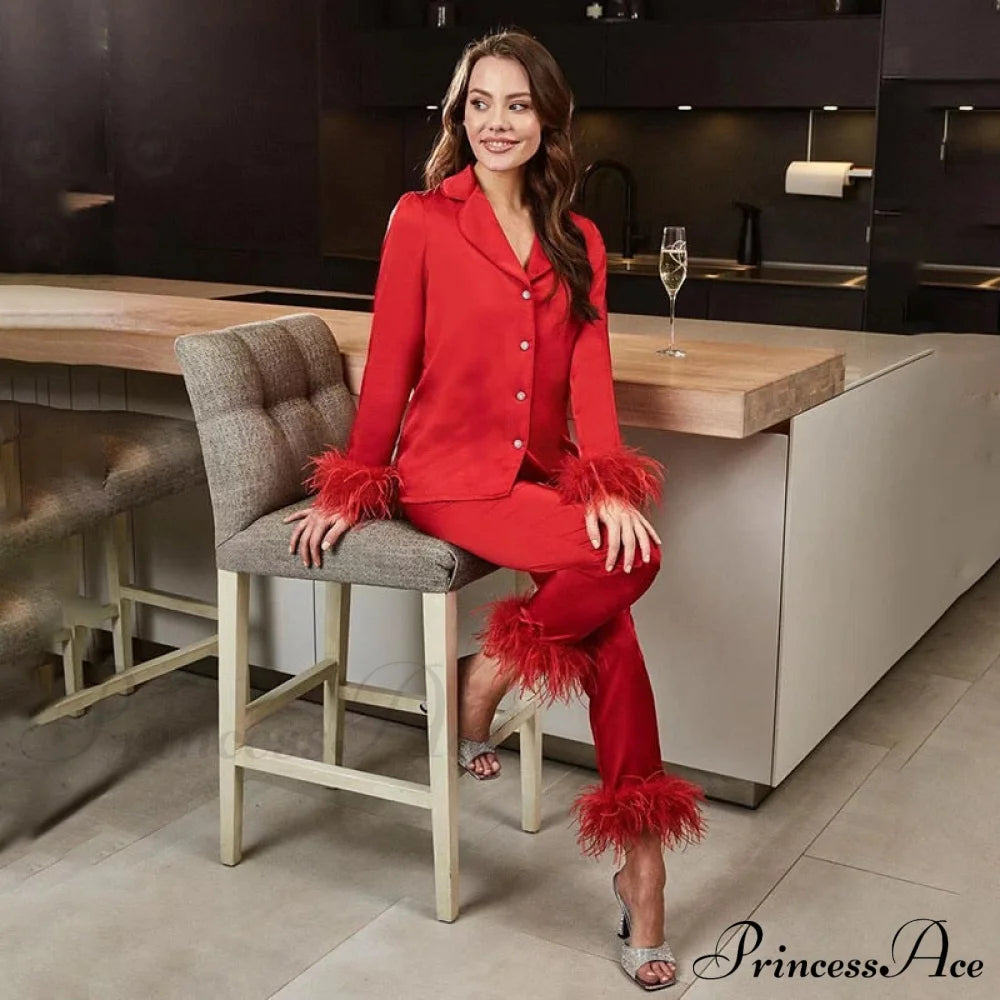 Blouse Pants - Women Casual And Arm Party Tracksuits Long Y2K 2024 Piece Feather Shirts 2 Sexy