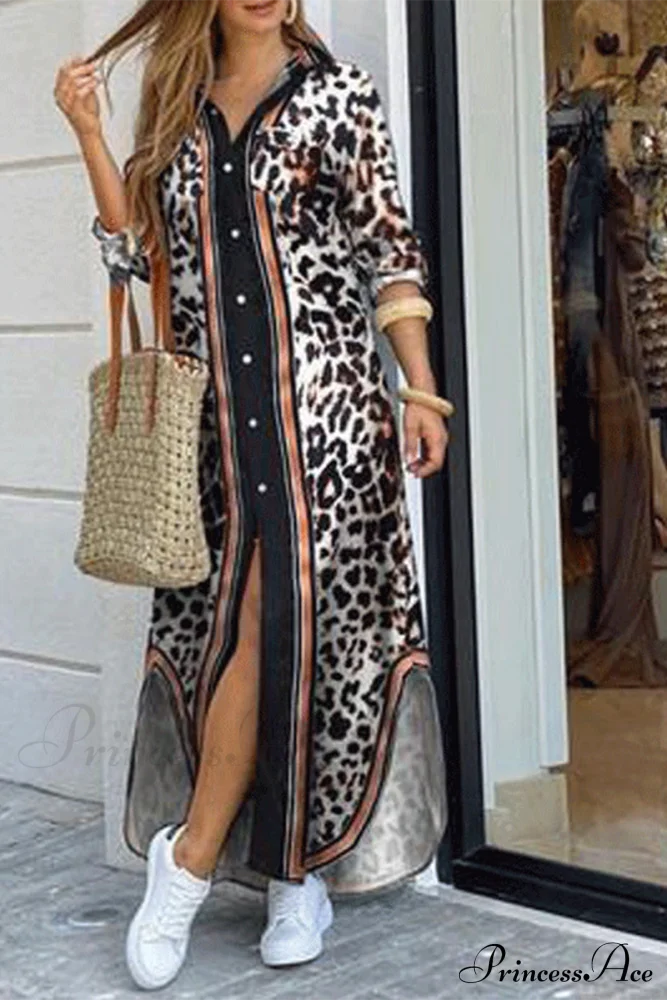 Blouse Patchwork Design Dress Dresses/Casual Dresses