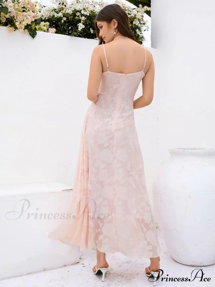 Blush Of Elegance Charming Lace Maxi Dress
