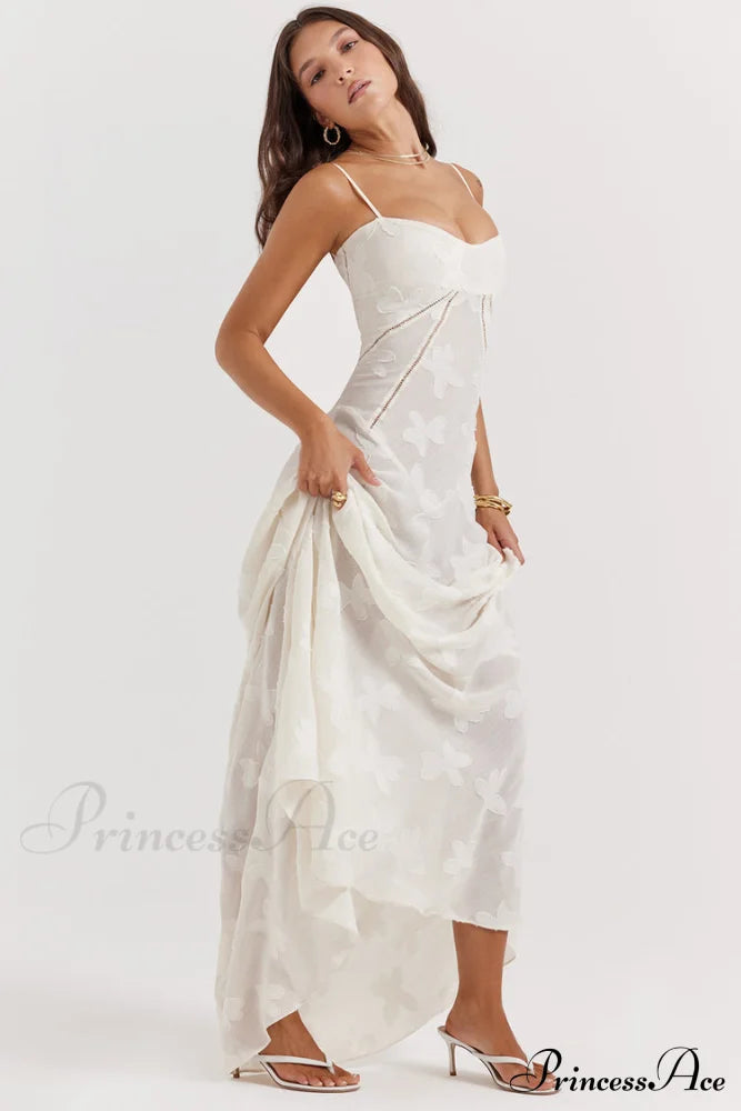 Blush Of Elegance Charming Lace Maxi Dress