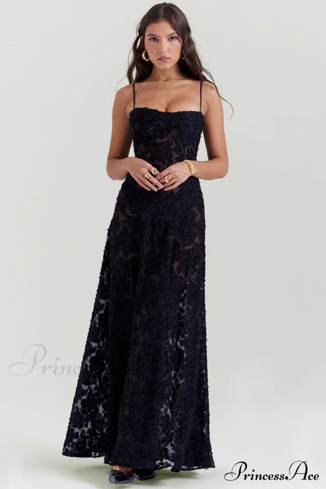Blush Of Elegance Charming Lace Maxi Dress