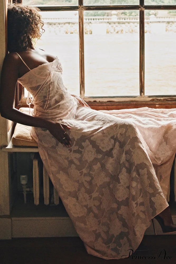 Blush Of Elegance Charming Lace Maxi Dress