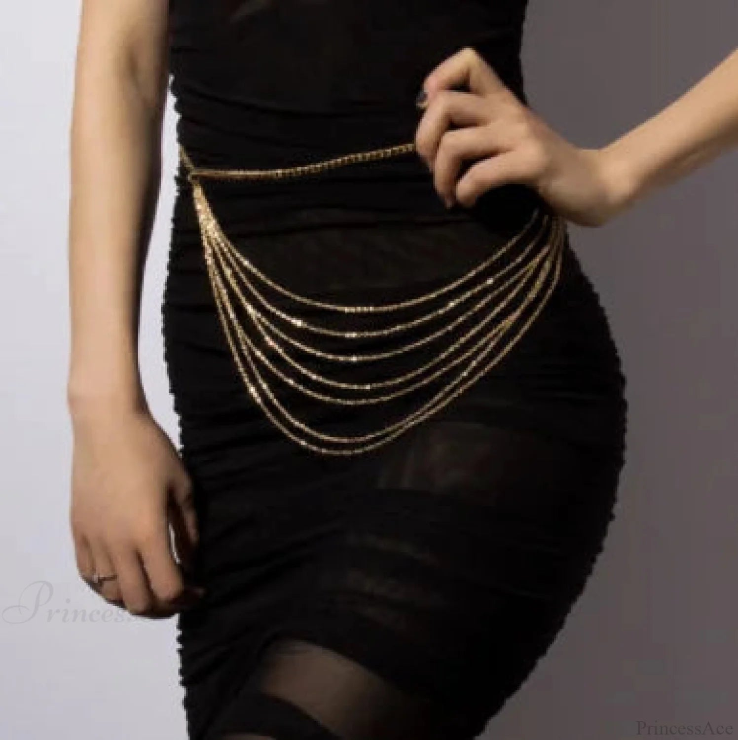 Bohemian Mysterious Gilded Stomach Chain Belt Golden / usa