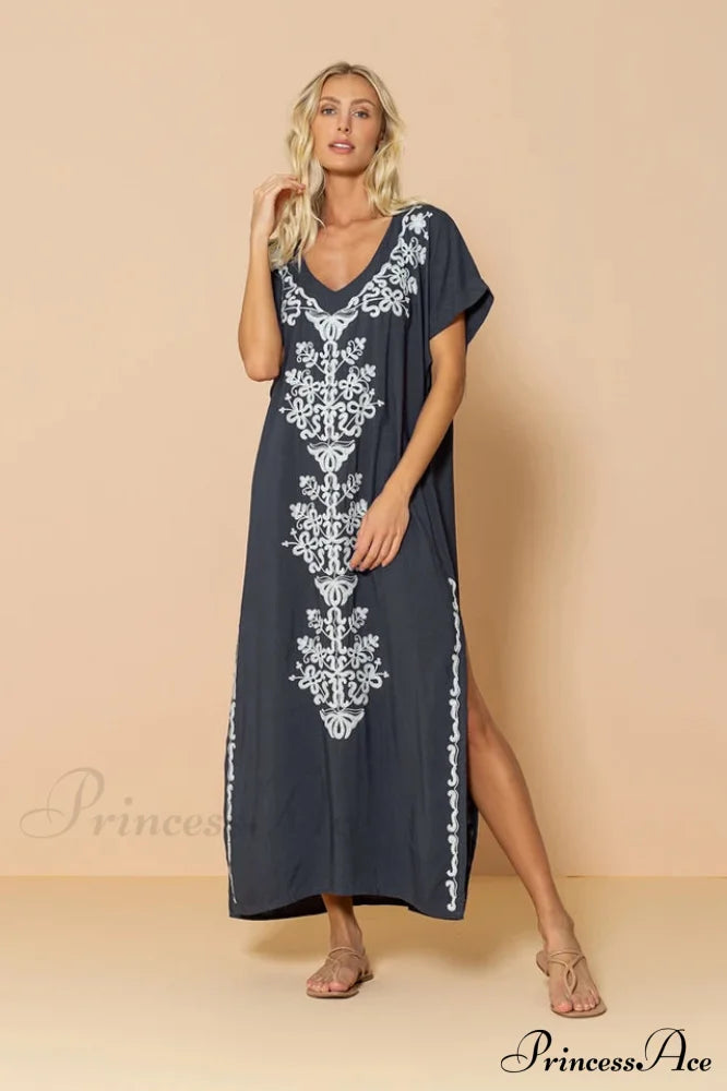 Boho Print Slit Dress | Dress In Beauty