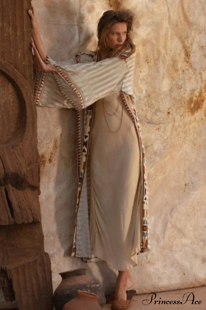 Boho Tie Stylish Dye Kimono Blouse