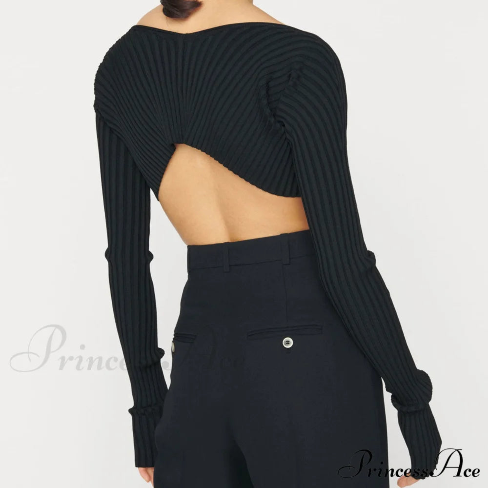 Bold Contrast Floral Bishop Sleeve Classic Rib Knit Sweater - Green Xl / Black Sweaters