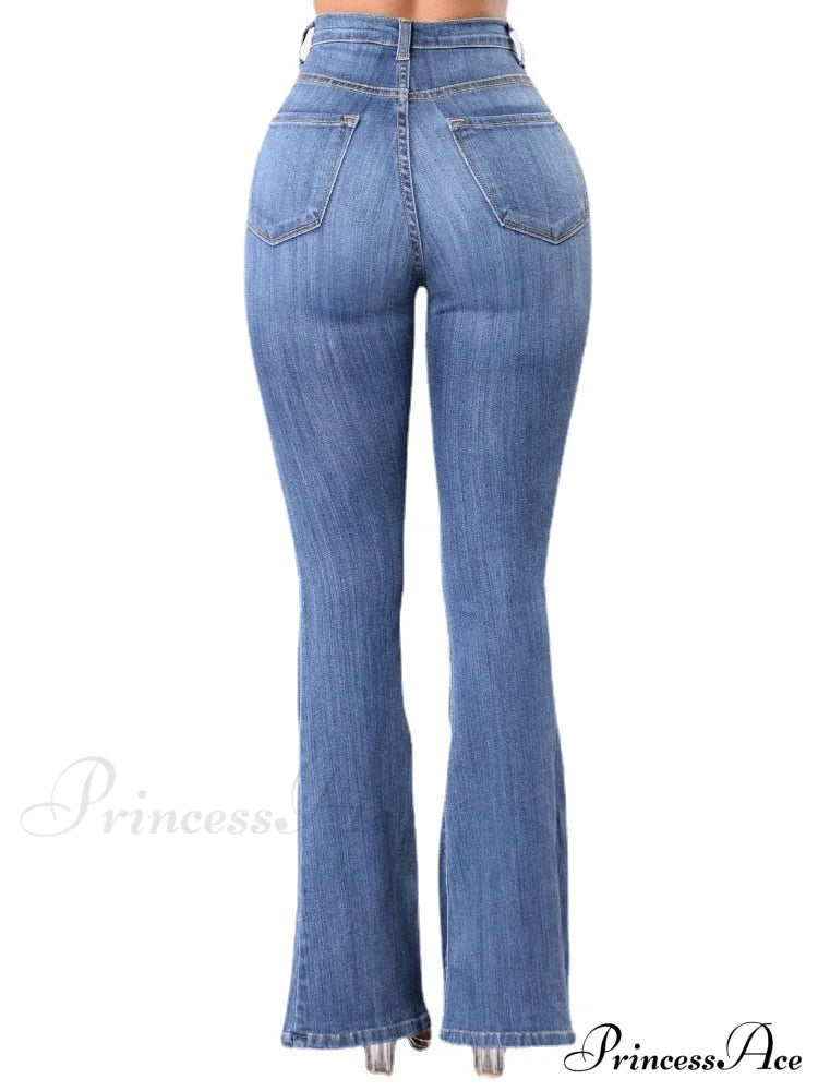 Bottom Denim 2024 Waist Flare Warm-Season Sexy Jean Push Bell Lady Women For Trousers High Pants