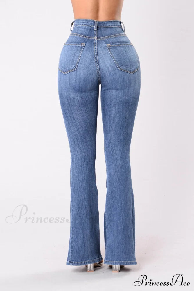 Bottom Denim 2024 Waist Flare Warm-Season Sexy Jean Push Bell Lady Women For Trousers High Pants