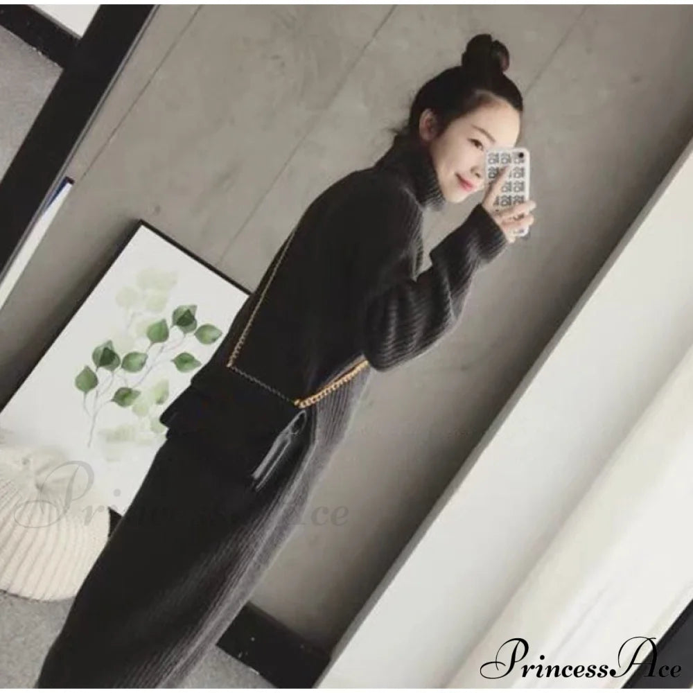 Bottoming The Sweater Cashmere Knitted - Gown Blouse Over Fall/Winter Thick Midlength Turtleneck