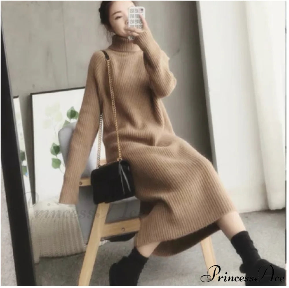 Bottoming The Sweater Cashmere Knitted - Gown Blouse Over Fall/Winter Thick Midlength Turtleneck