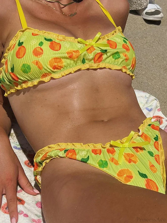 Bow Bikini Set yellow / S