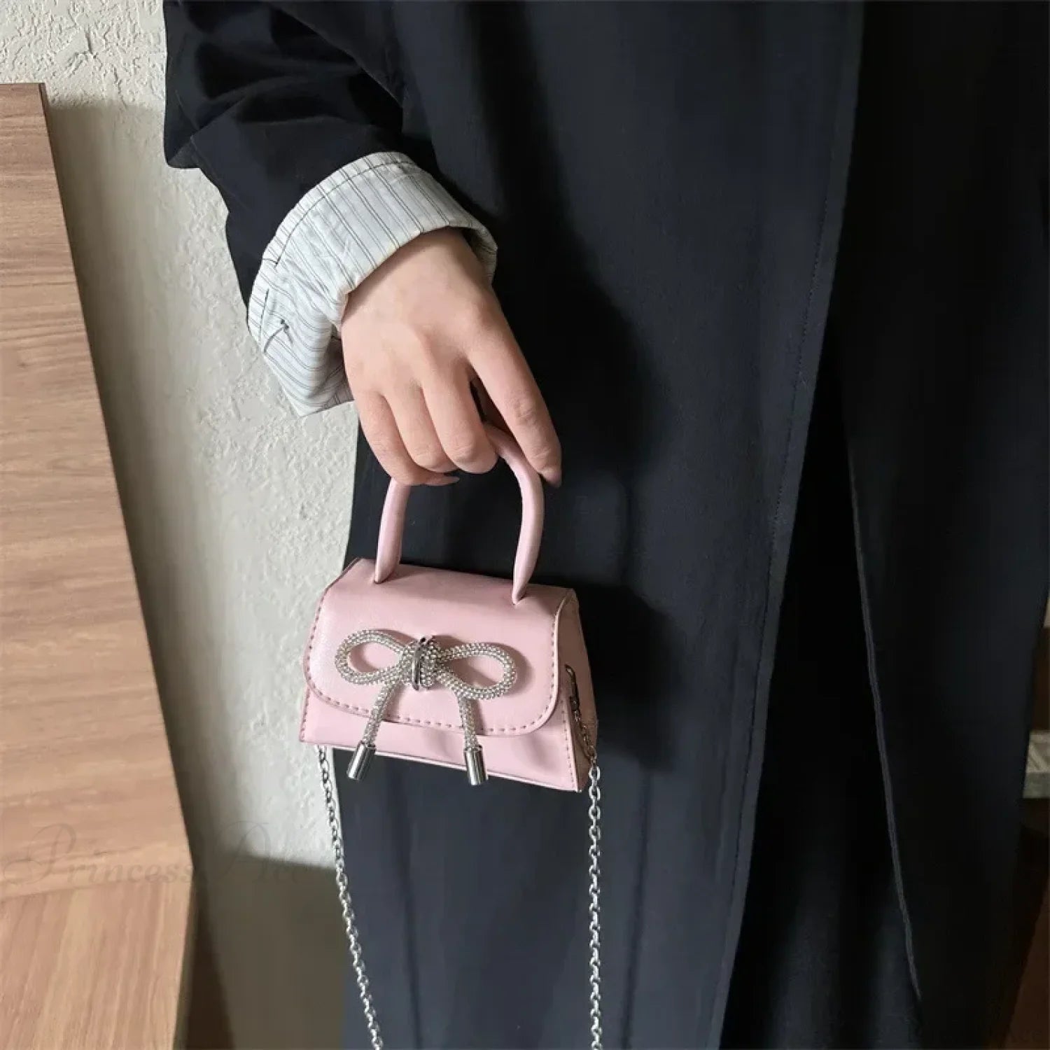 Bow Design Solid Color Mini PU Crossbody crossbody-250126