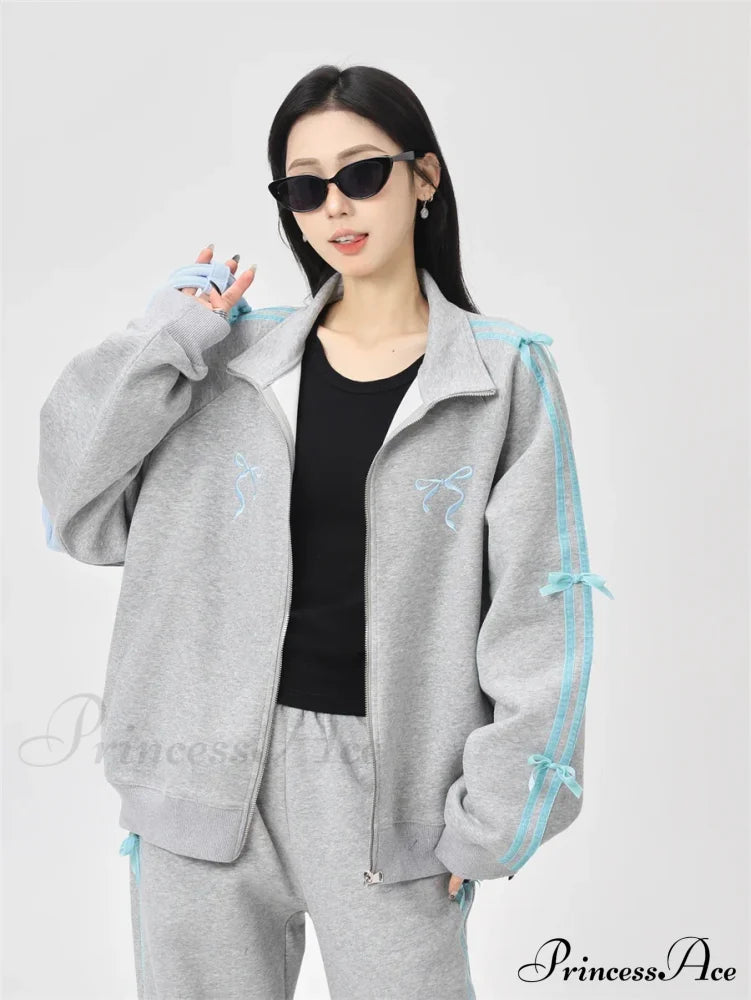 Bow Elegant Tracksuit Set