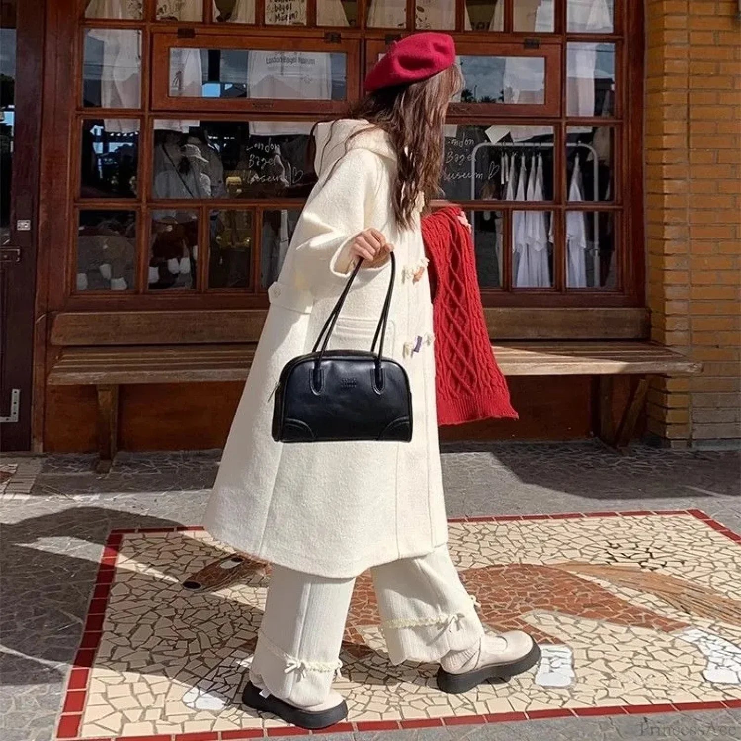 Bow Lace Corduroy Wide Leg Pants