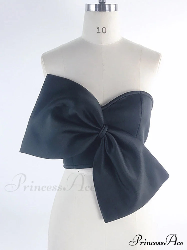 Bow Tie Graceful Cropped Tank Top Shirts & Tops