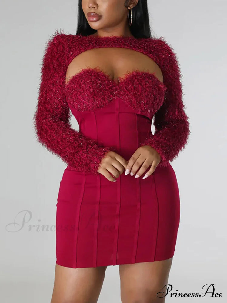 Braid Charming Leather Belt Red / L Dresses