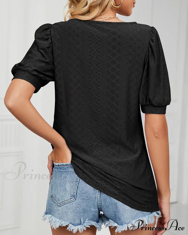 Brief Arm Color Solid T-Shirt T-Shirts