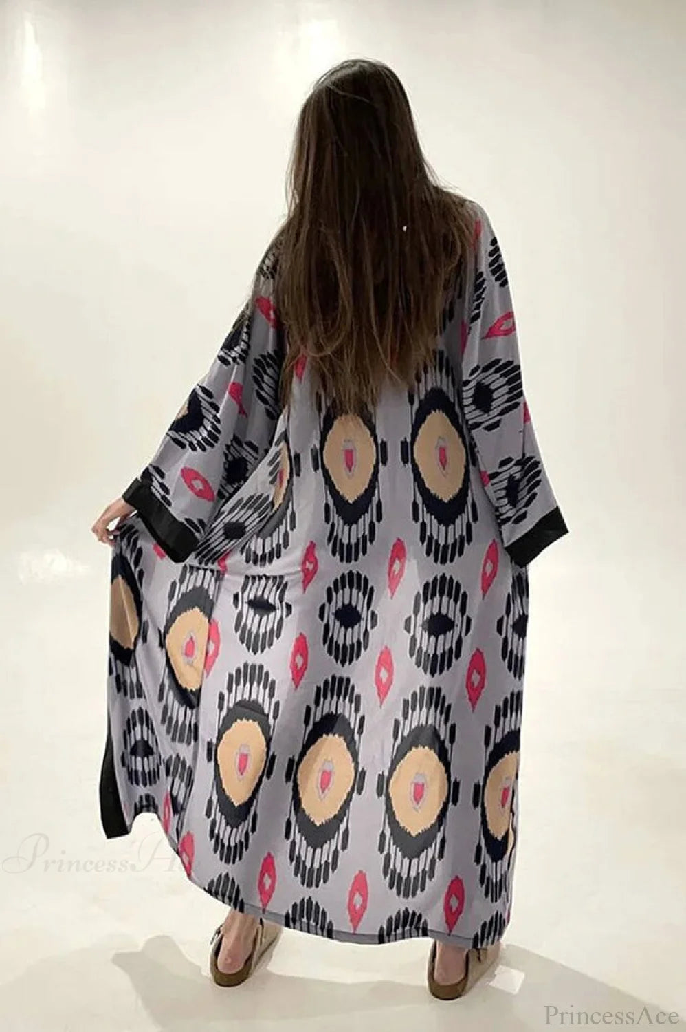 Brigitte One Of A Graceful Kind Ikat Maxi Kimono