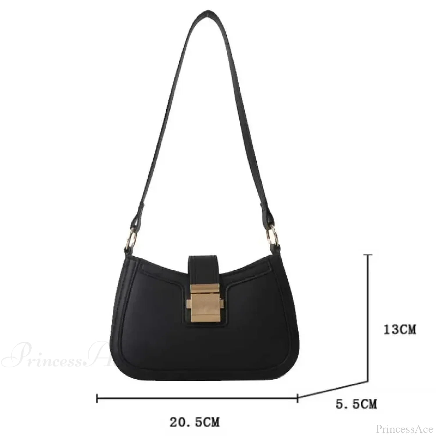 Brown Gold Buckle Vintage Shoulder Bag shoulder-250126