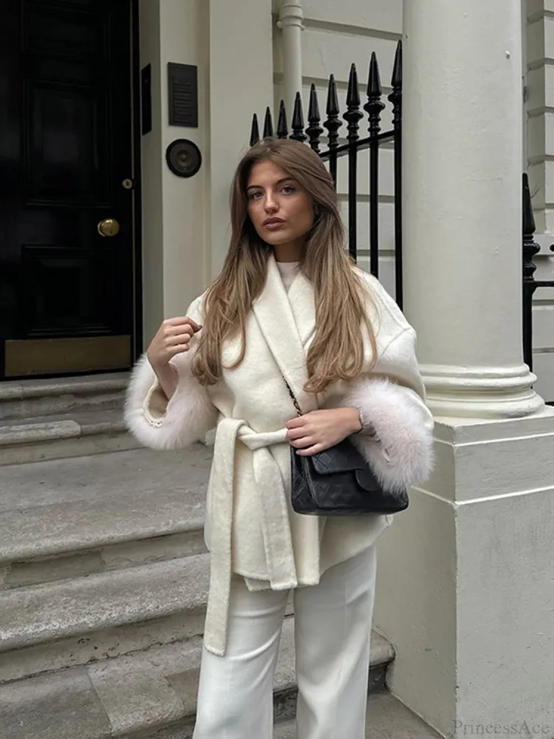 Burgundy Cuffed Woolen Coat