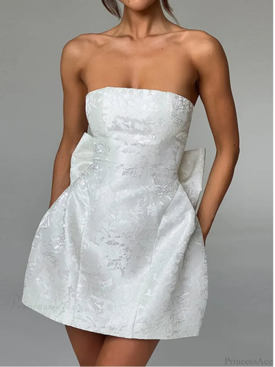 Butterfly Knot Backless Mini Dress minidress-250223