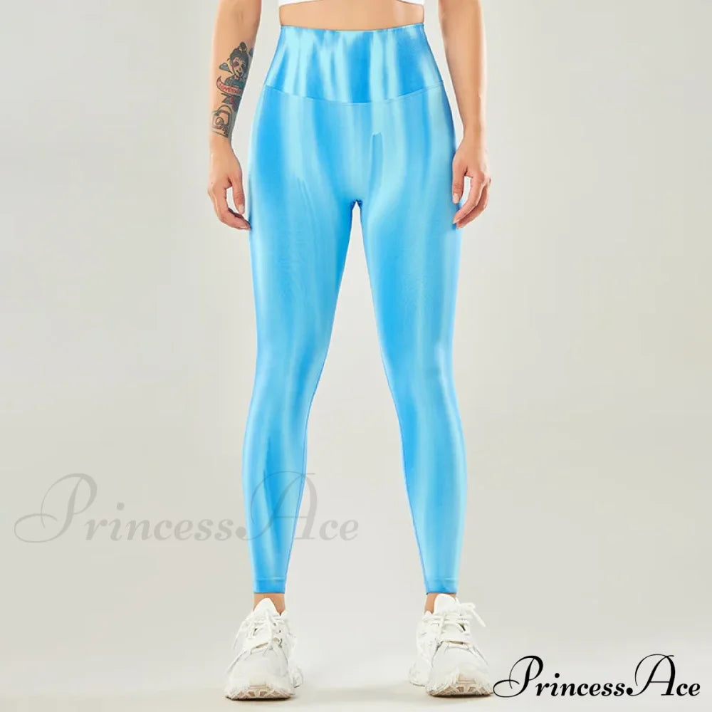 Buttocks Seamless Yoga Legging Blue / S