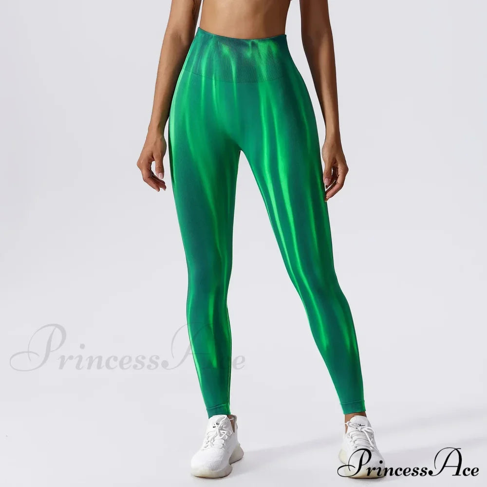 Buttocks Seamless Yoga Legging Green / S