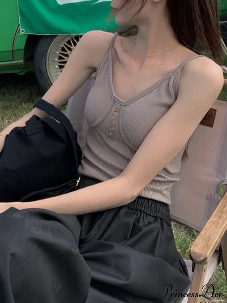 Button Front Semi Trendy Sheer Long Sleeve Blouse Tank Tops&Camis