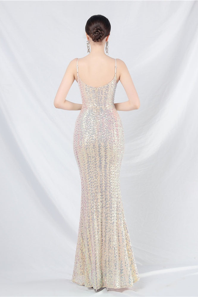 Elegant Sequin Cami Maxi Dress