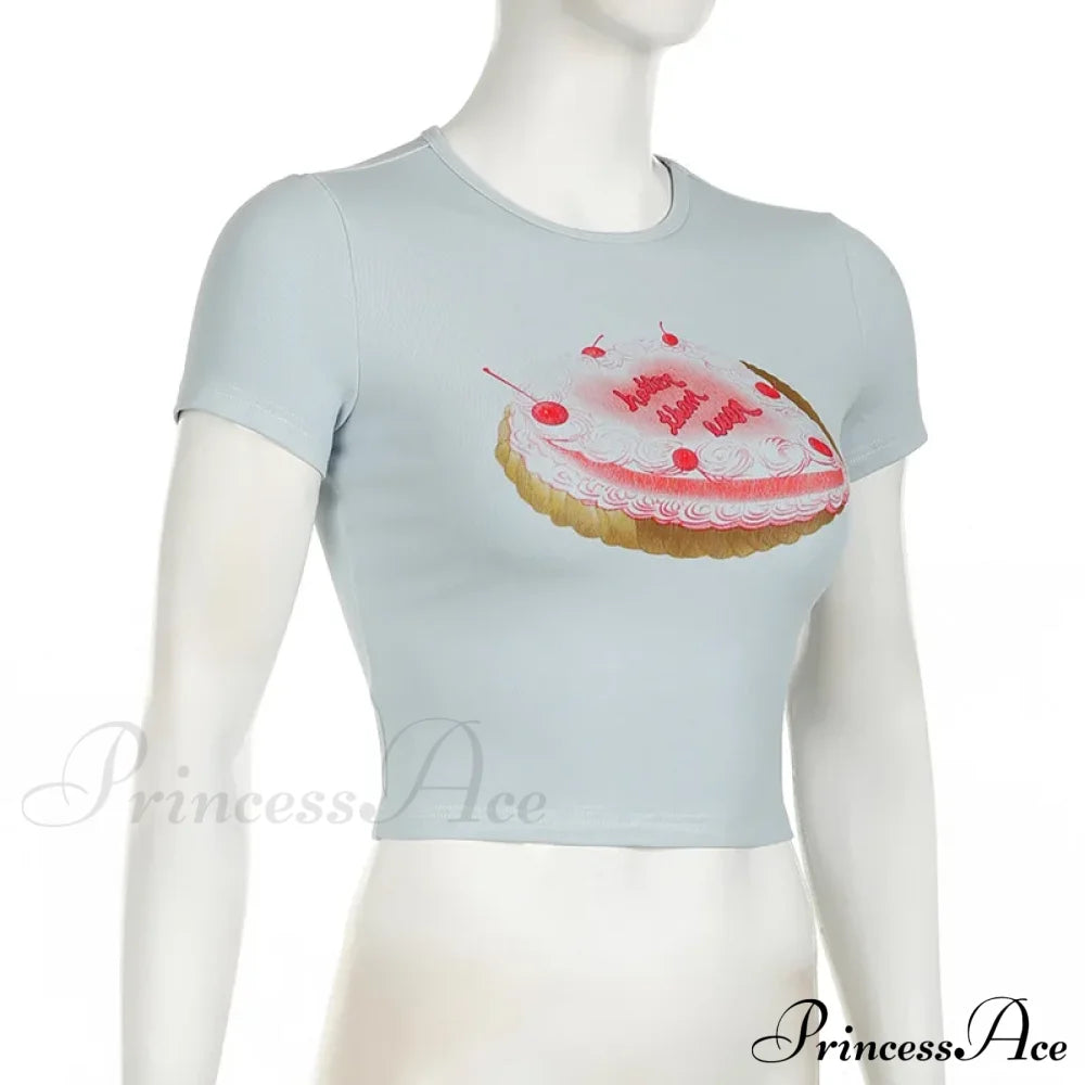 Cake Graphic Stylish Print Tee