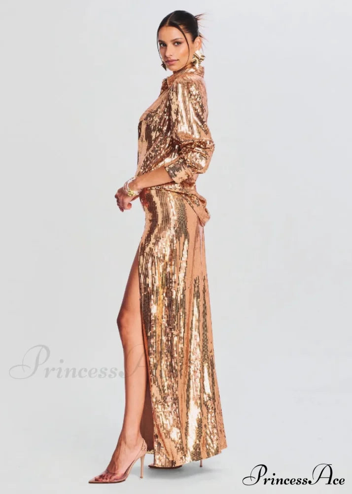 Carlotta Sequin Top Charming + Skirt Set