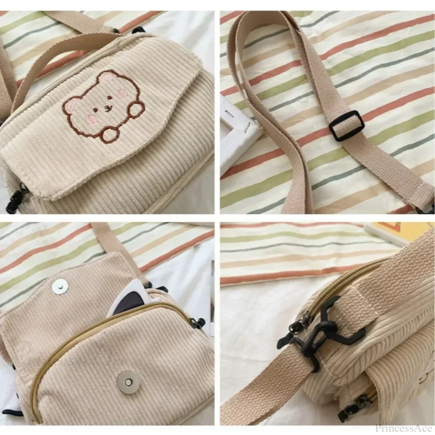 Cartoon Bear Casual Crossbody Shoulder Bag crossbody-250126