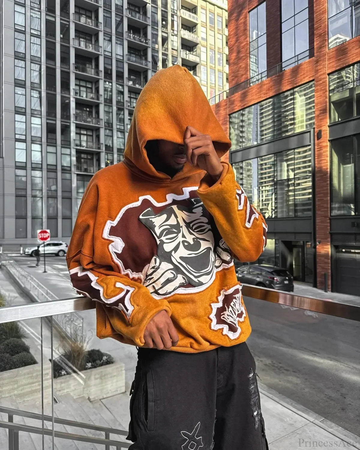Cartoon Patch Embroidery Fashion Hoodie