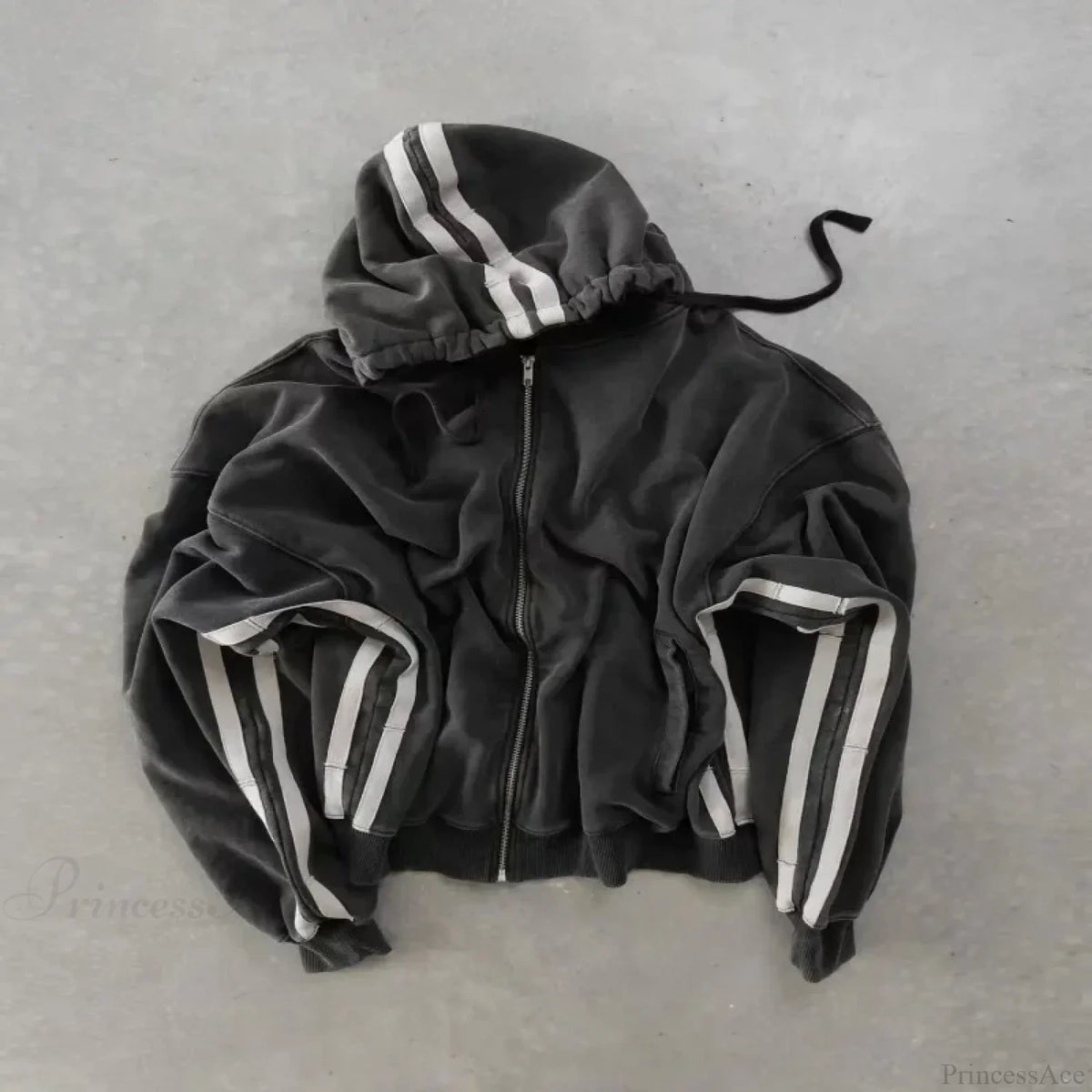 Cartoon Patch Embroidery Fashion Hoodie black 6 / M