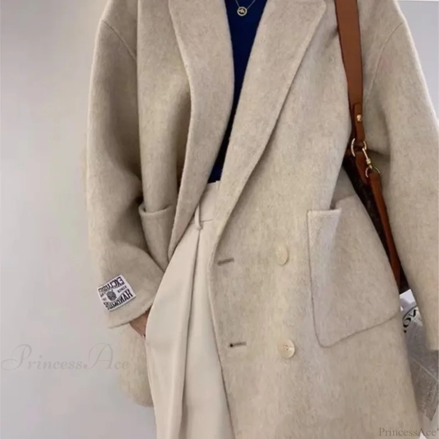 Cashmere Turn-Down Woolen Overcoat