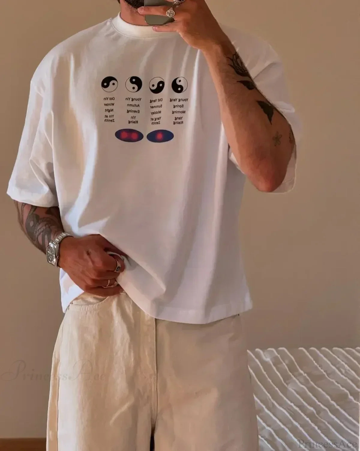 Casual Fish Y2K Graphic T-shirt white5 / S t-shirt-250223