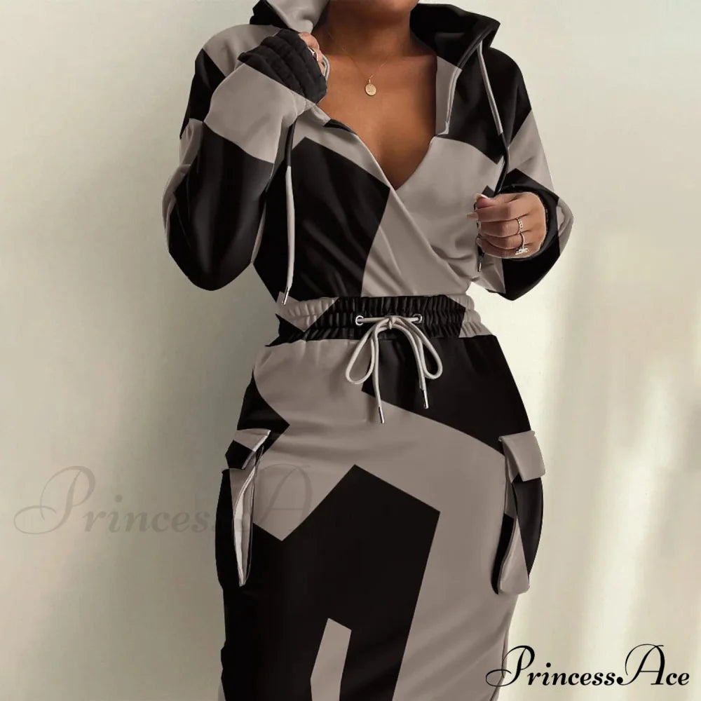 Women's Casual Long Sleeve Sweatshirt Dress Gray __stock:200 casual dresses clothes dresses refund_fee:1200