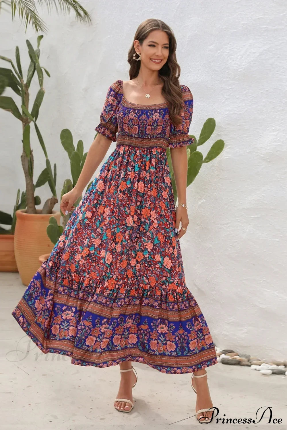 Casual Midi Sexy Elegant Beach Vacation Boho Dress