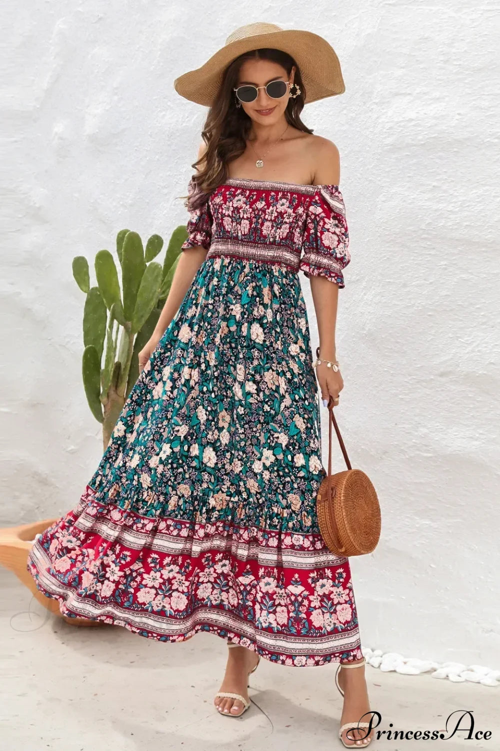 Casual Midi Sexy Elegant Beach Vacation Boho Dress