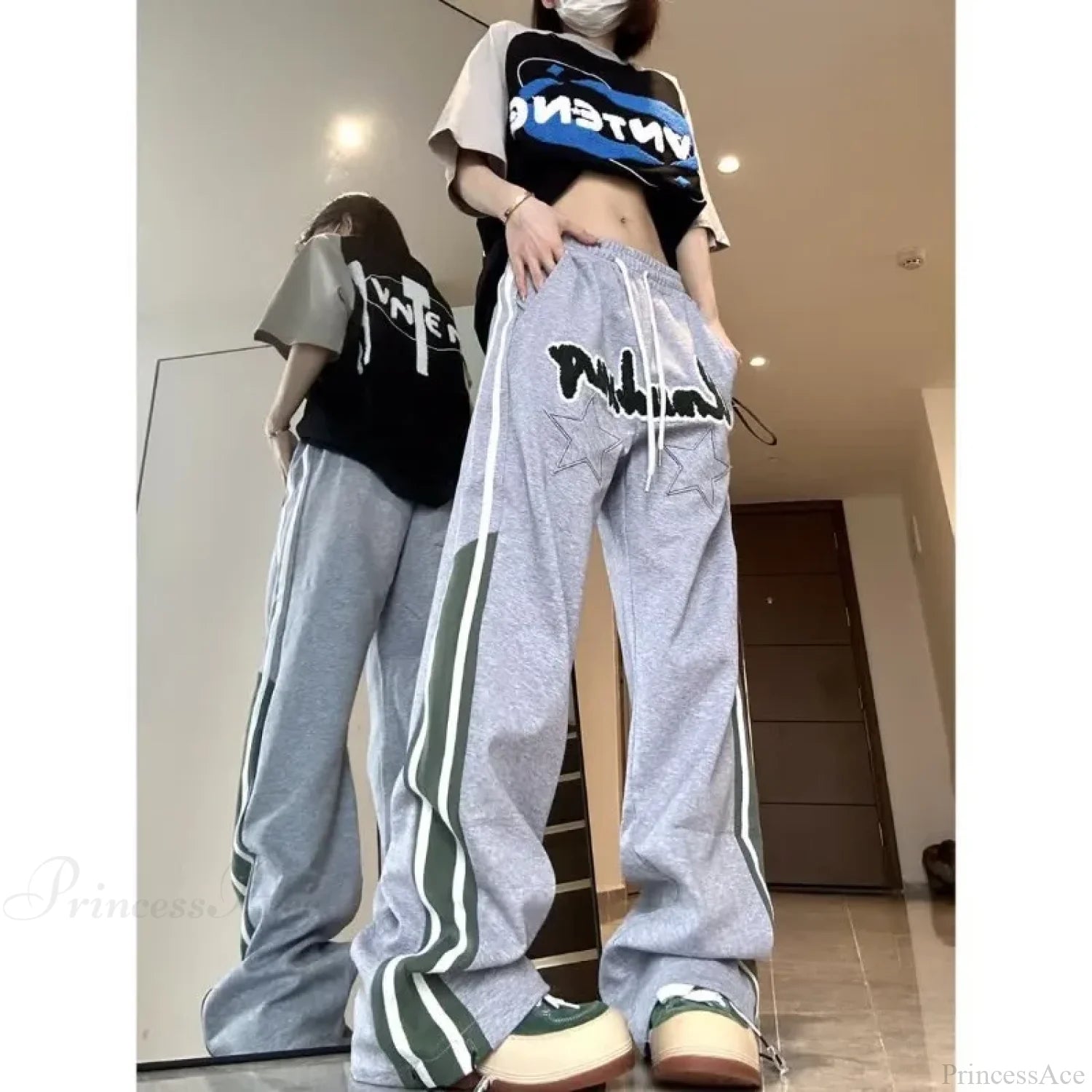 Casual Oversized Pants Gray / M