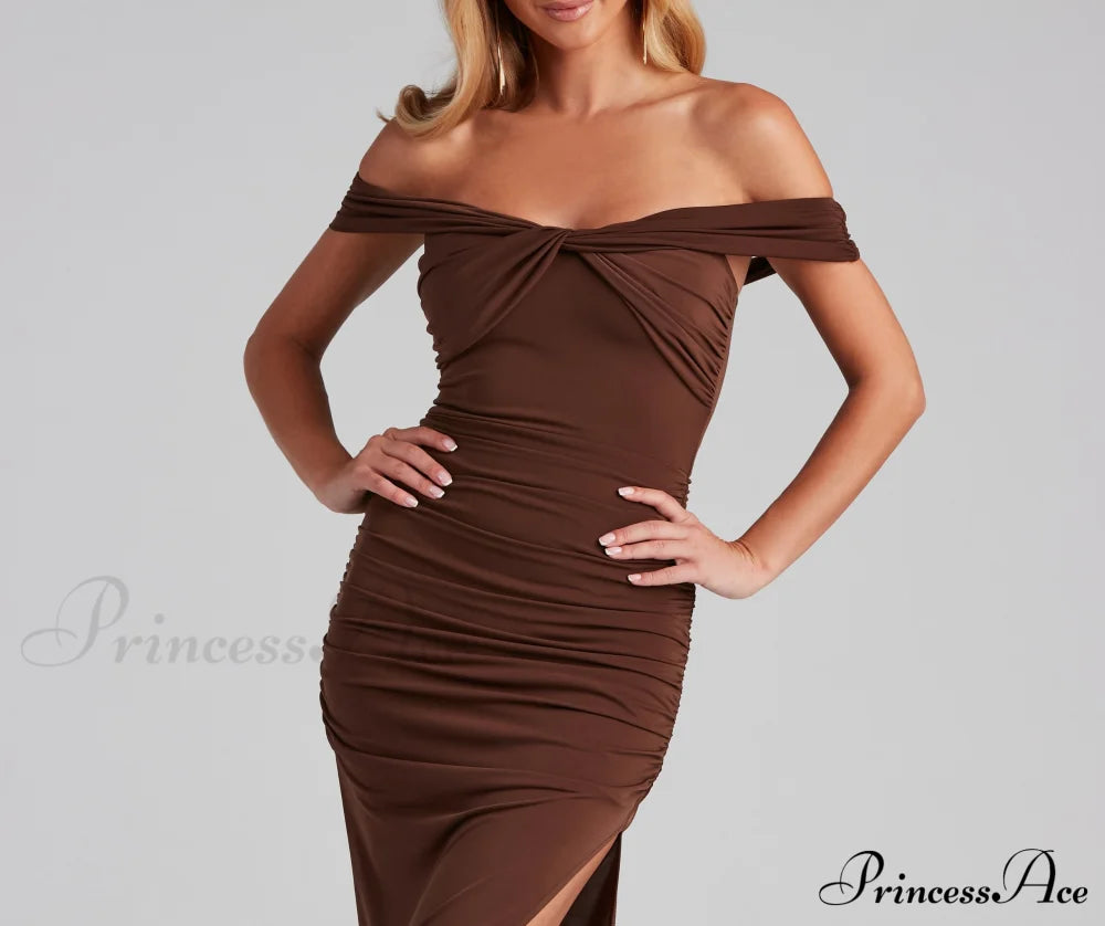 Catalina Twist Front Charming Maxi Formal Dress S.o. Long Dresses