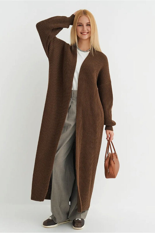 Oversized, langer Strickcardigan